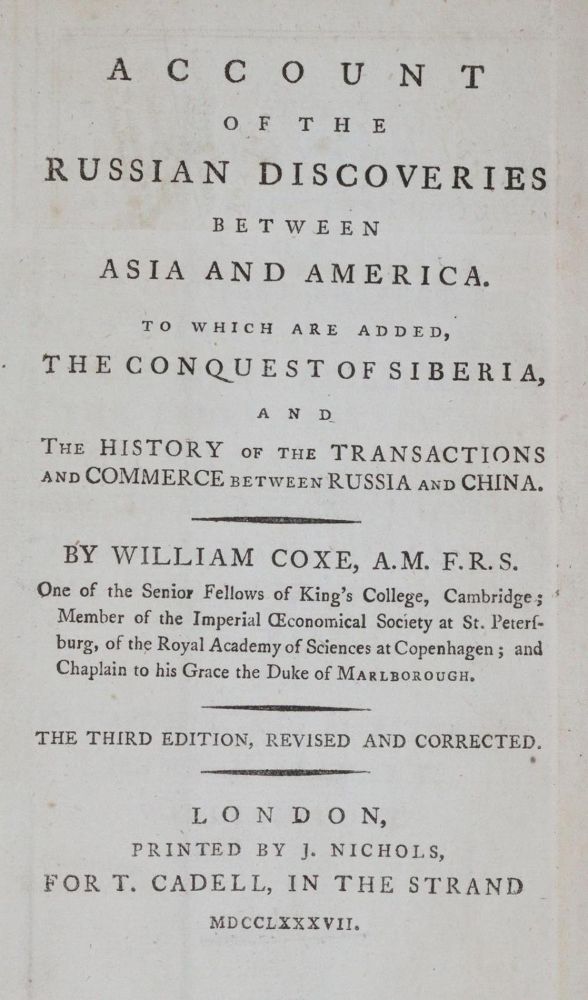 Große Abbildung Nr.1: 139-1845 Coxe,W.: (Amerika)