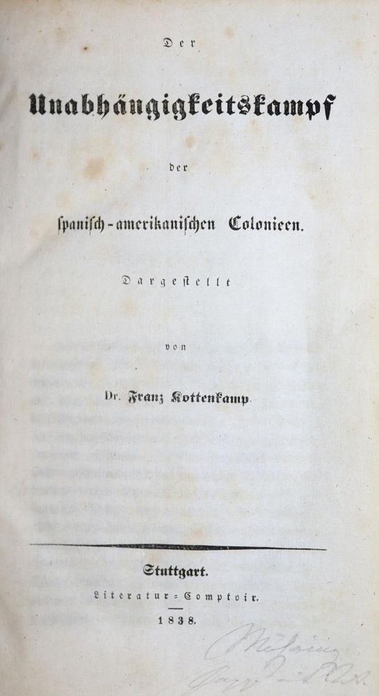 Große Abbildung Nr.1: 139-1850 Kottenkamp,F.: (Amerika)
