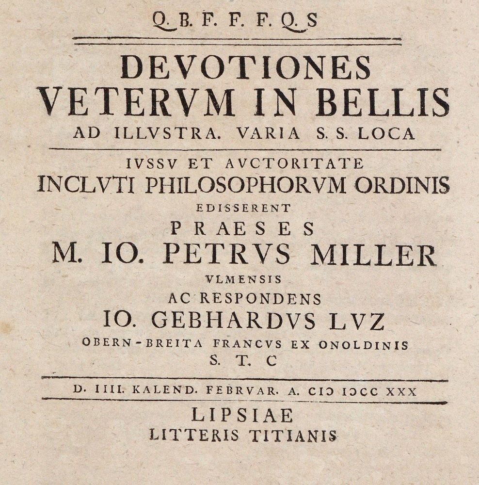 Große Abbildung Nr.1: 139-187 Luz,J.G.: (Alte Drucke, Handschriften und Theologie)