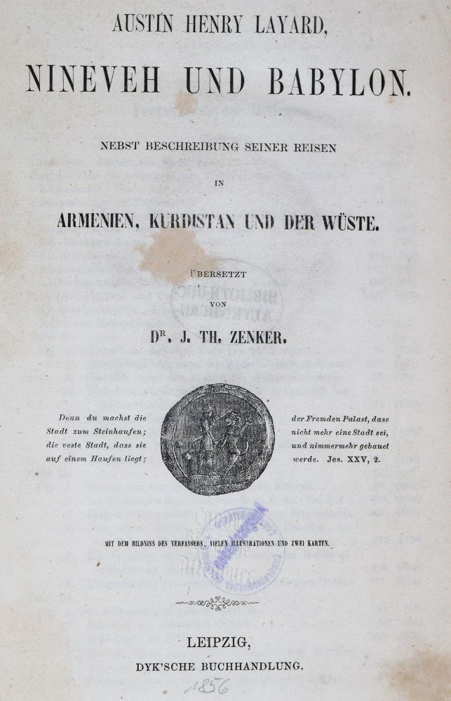 Große Abbildung Nr.1: 139-1893 Layard,A.H.: (Asien)