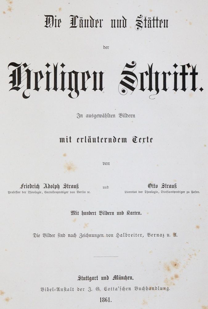 Große Abbildung Nr.2: 139-1897 Strauß,F.A. u. O.Strauß.: (Asien, Palästina)