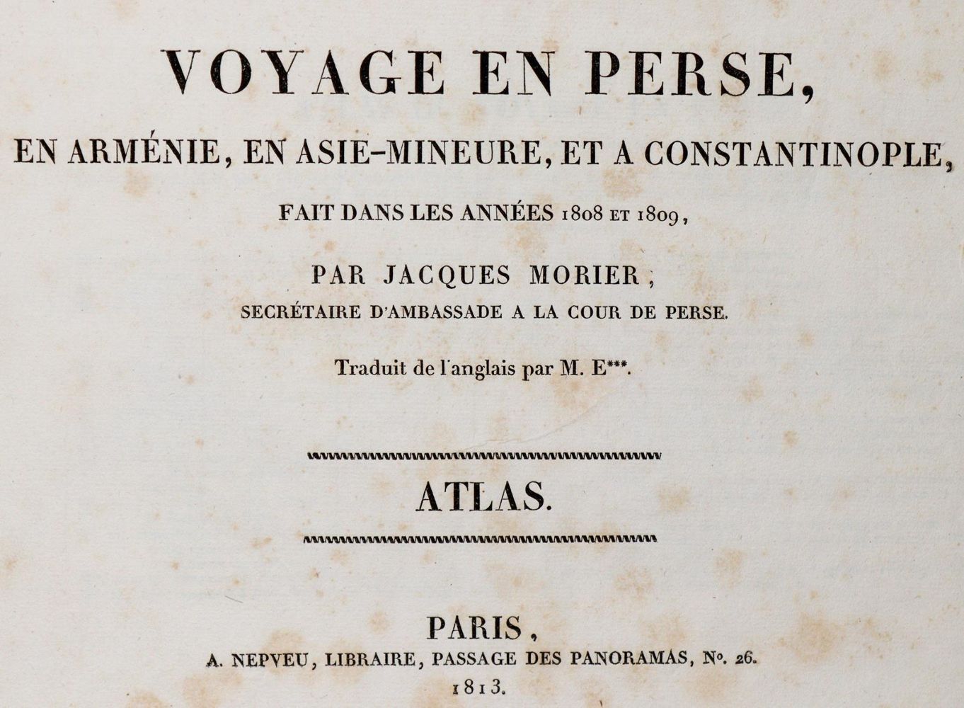 Große Abbildung Nr.2: 139-1898 Morier,J.: (Asien, Persien)