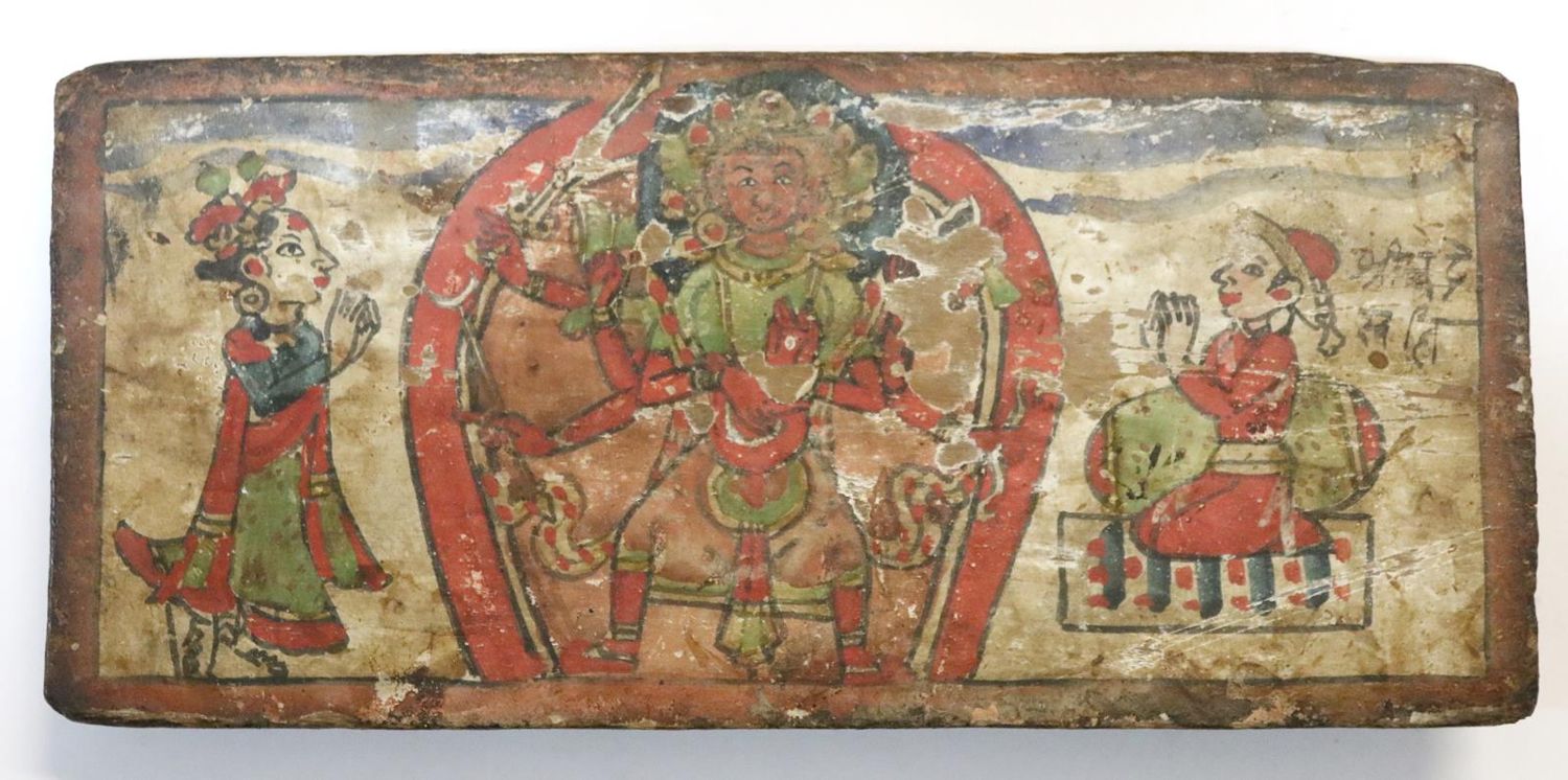 Große Abbildung Nr.1: 139-1903 Bemalter Buchdeckel.: (Asien, Tibet)