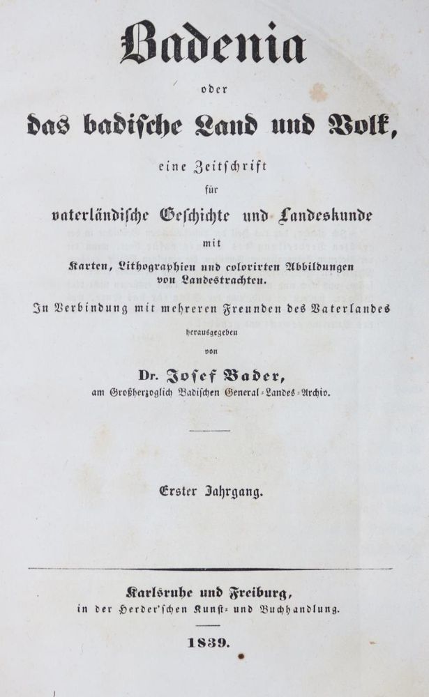 Große Abbildung Nr.1: 139-1918 Bader,J.: (Deutschland, Baden-Württemberg)