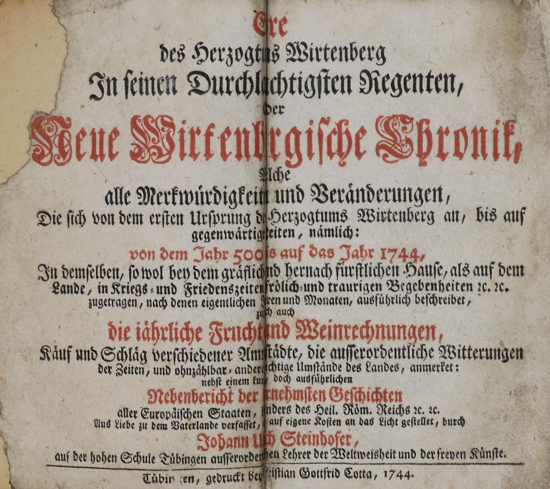 Große Abbildung Nr.1: 139-1923 Steinhofer,J.U.: (Deutschland, Baden-Württemberg)