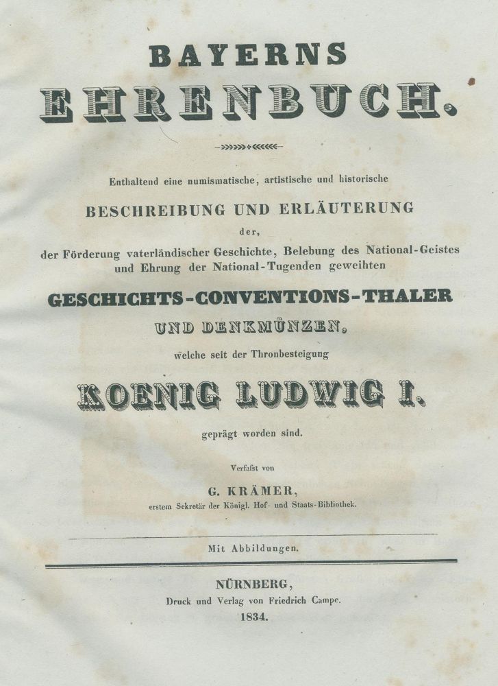 Große Abbildung Nr.1: 139-1936 Krämer,G.: (Deutschland, Bayern)