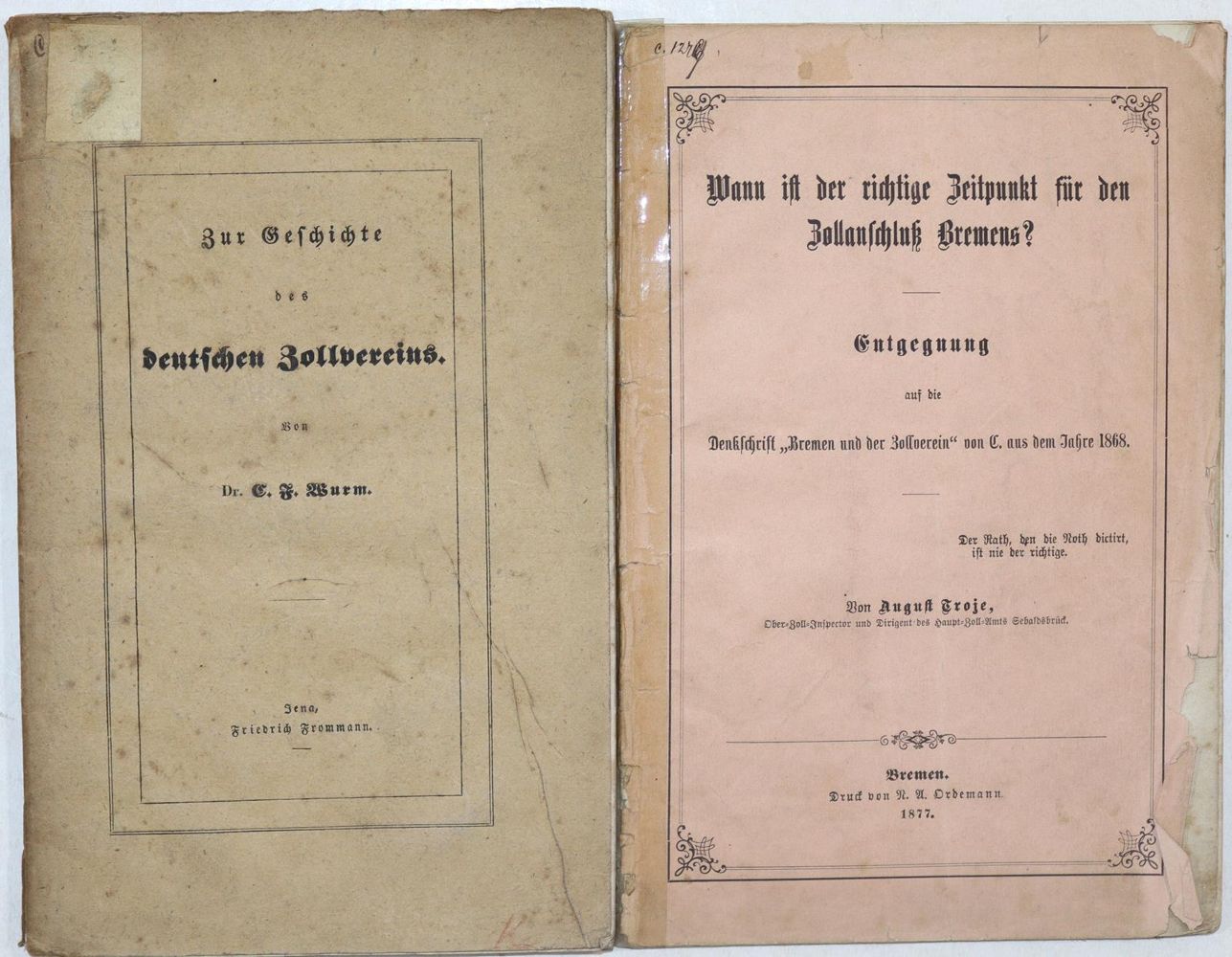 Große Abbildung Nr.3: 139-1948 Zollverein.: (Deutschland, Bremen)