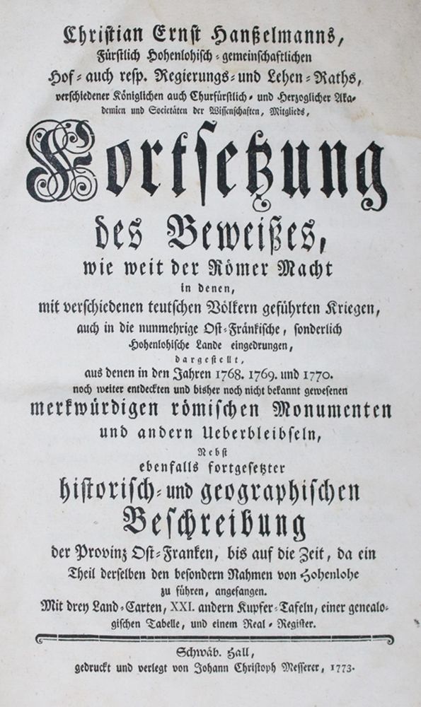 Große Abbildung Nr.1: 139-1972 Hanßelmann,C.E.: (Deutschland, Hohenlohe)