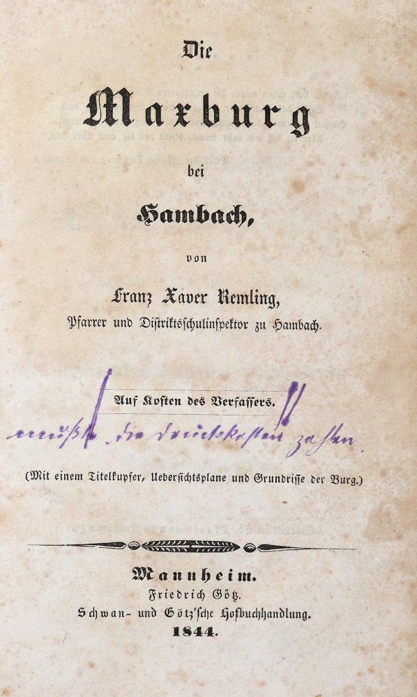 Große Abbildung Nr.1: 139-1987 Remling,F.X.: (Deutschland, Maxburg)