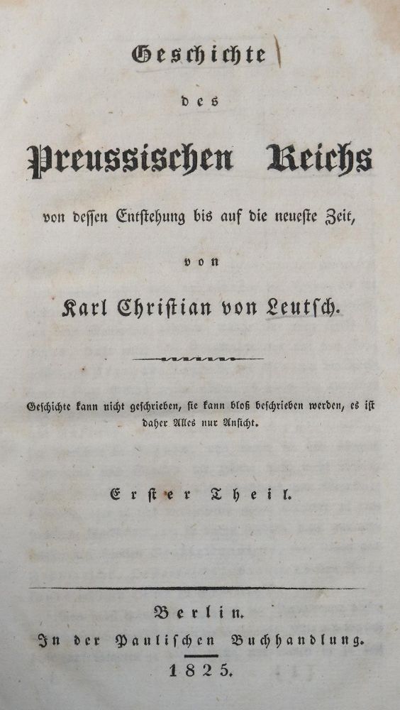 Große Abbildung Nr.1: 139-2006 Leutsch,K.C.v.: (Deutschland, Preussen)