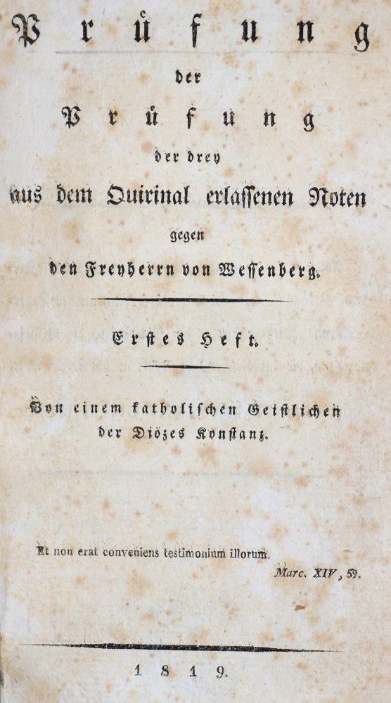 Große Abbildung Nr.1: 139-2041 Prüfung: (Deutschland, Wessenberg)