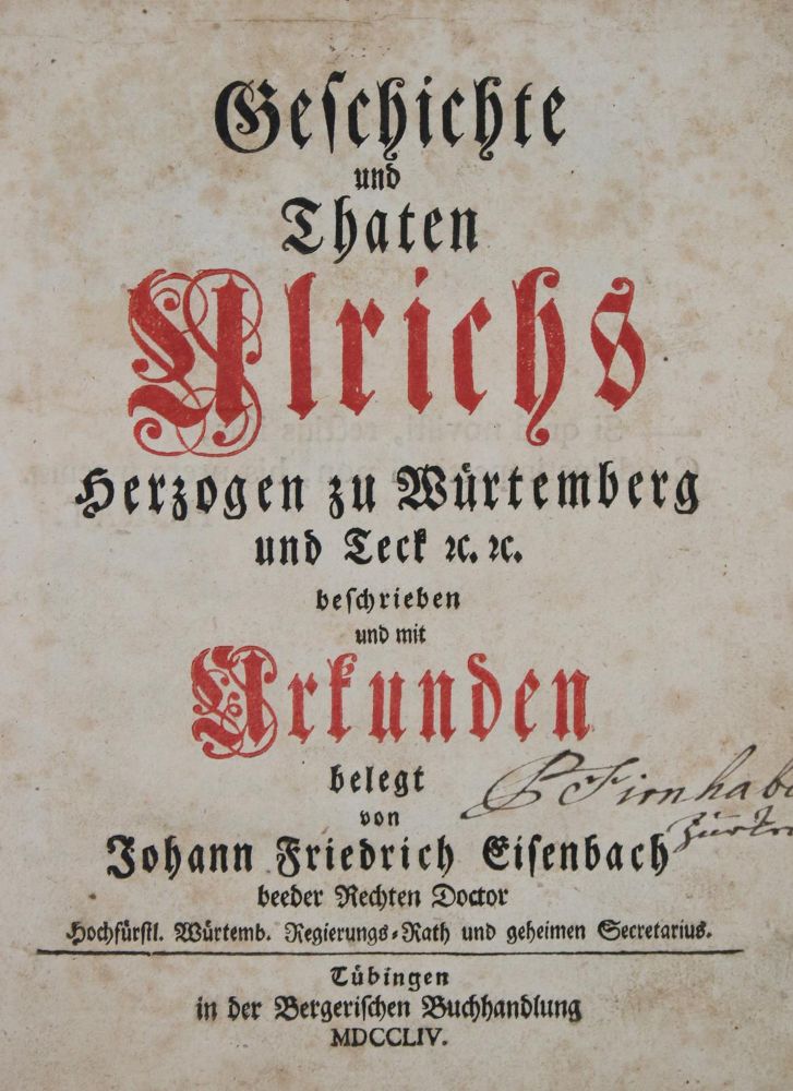 Große Abbildung Nr.1: 139-2045 Eisenbach,J.F.: (Deutschland, Württemberg)