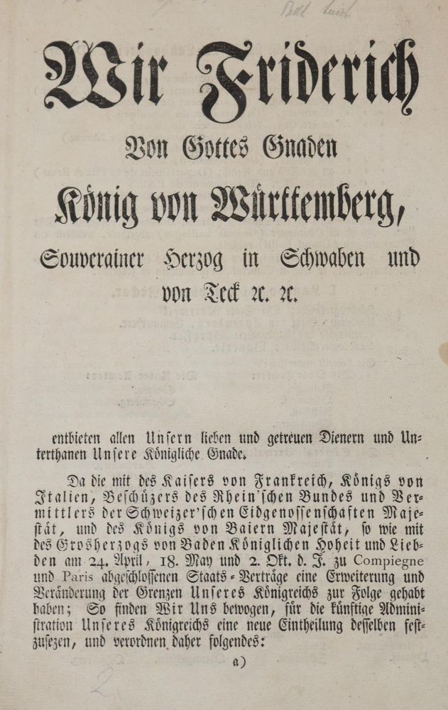 Große Abbildung Nr.1: 139-2047 Landvogteien.: (Deutschland, Württemberg)