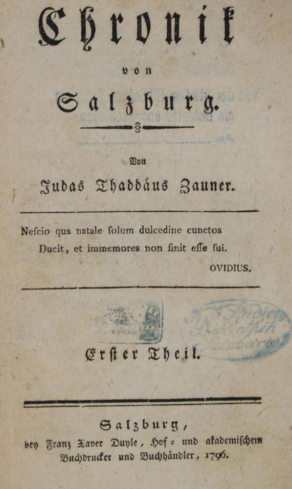 Große Abbildung Nr.1: 139-2131 Zauner,J.T.: (Österreich, Salzburg)