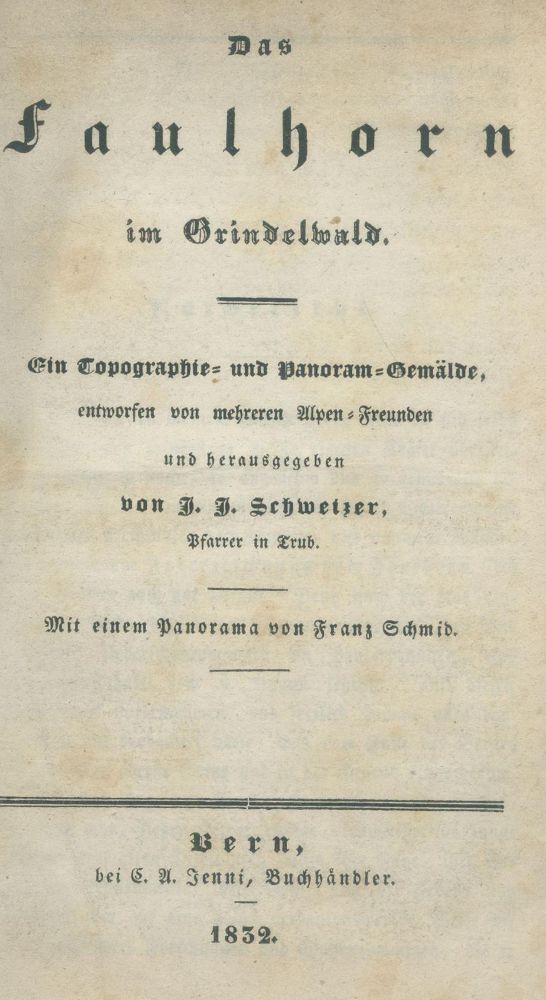 Große Abbildung Nr.1: 139-2190 Schweizer,J.J.: (Verschiedene Länder - Geschichte, Alpen und Alpinismus)