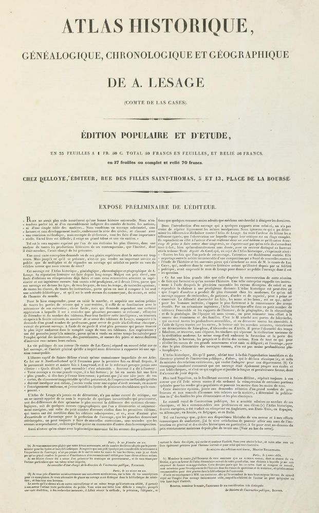 Große Abbildung Nr.2: 139-2199 Las Cases (Le Sage),E.de.: (Verschiedene Länder - Geschichte, Atlanten)