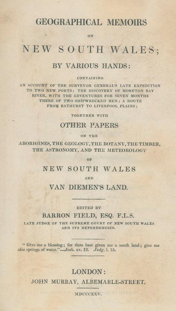 Große Abbildung Nr.1: 139-2211 Field,B. (Hrsg.).: (Verschiedene Länder - Geschichte, Australien)