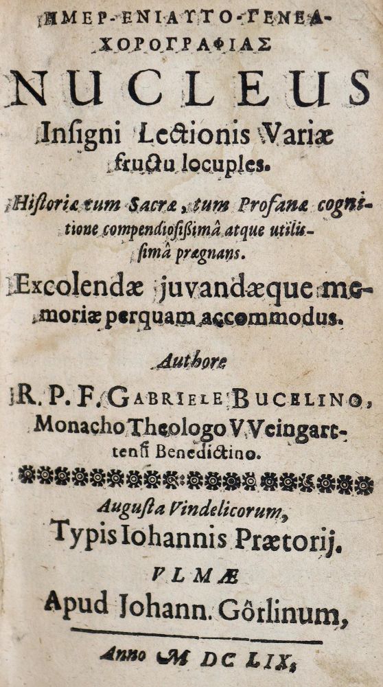 Große Abbildung Nr.1: 139-2222 Bucelin,G.: (Verschiedene Länder - Geschichte)