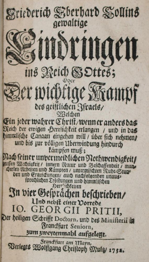 Große Abbildung Nr.1: 139-226 Porst,J.: (Alte Drucke, Handschriften und Theologie)