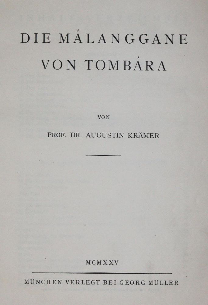 Große Abbildung Nr.2: 139-2264 Krämer,A.: (Verschiedene Länder - Geschichte, Malanggane)