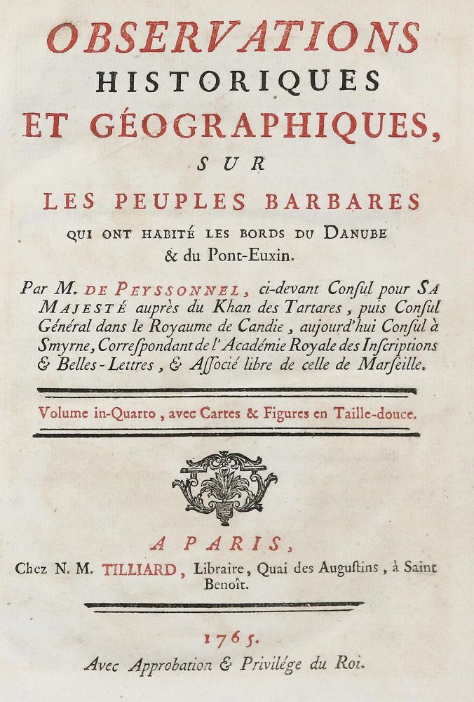 Große Abbildung Nr.3: 139-2276 Peyssonnel,C.de.: (Verschiedene Länder - Geschichte)