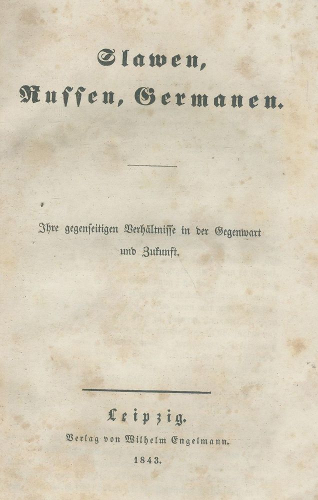 Große Abbildung Nr.1: 139-2293 Drei Werke.: (Verschiedene Länder - Geschichte, Slawen)