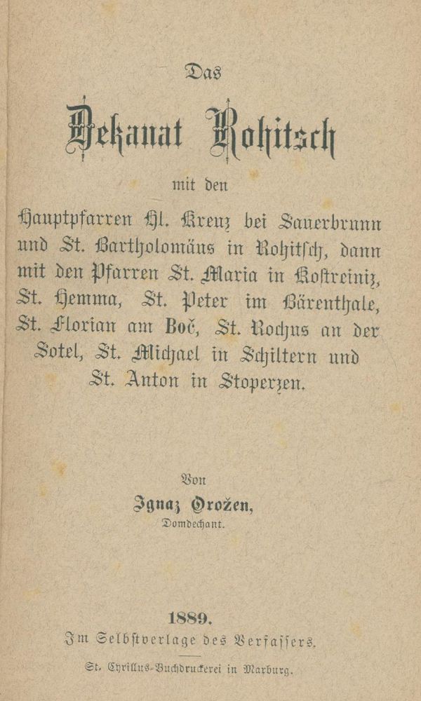 Große Abbildung Nr.1: 139-2294 Orozen,I.: (Verschiedene Länder - Geschichte, Slowenien)
