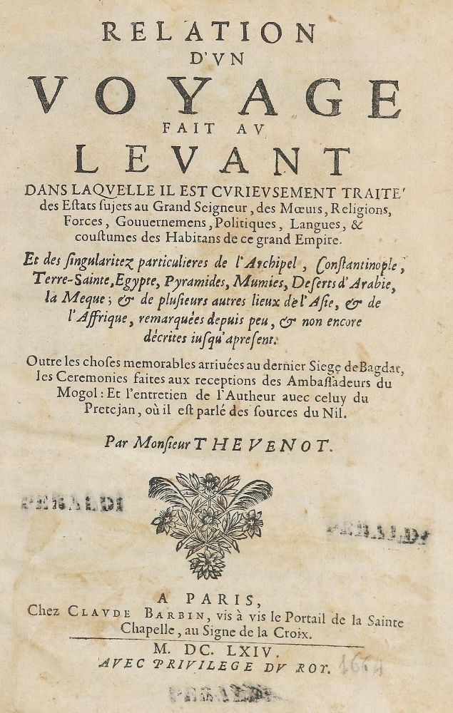 Große Abbildung Nr.1: 139-2305 Thevenot,J.d.: (Verschiedene Länder - Geschichte)