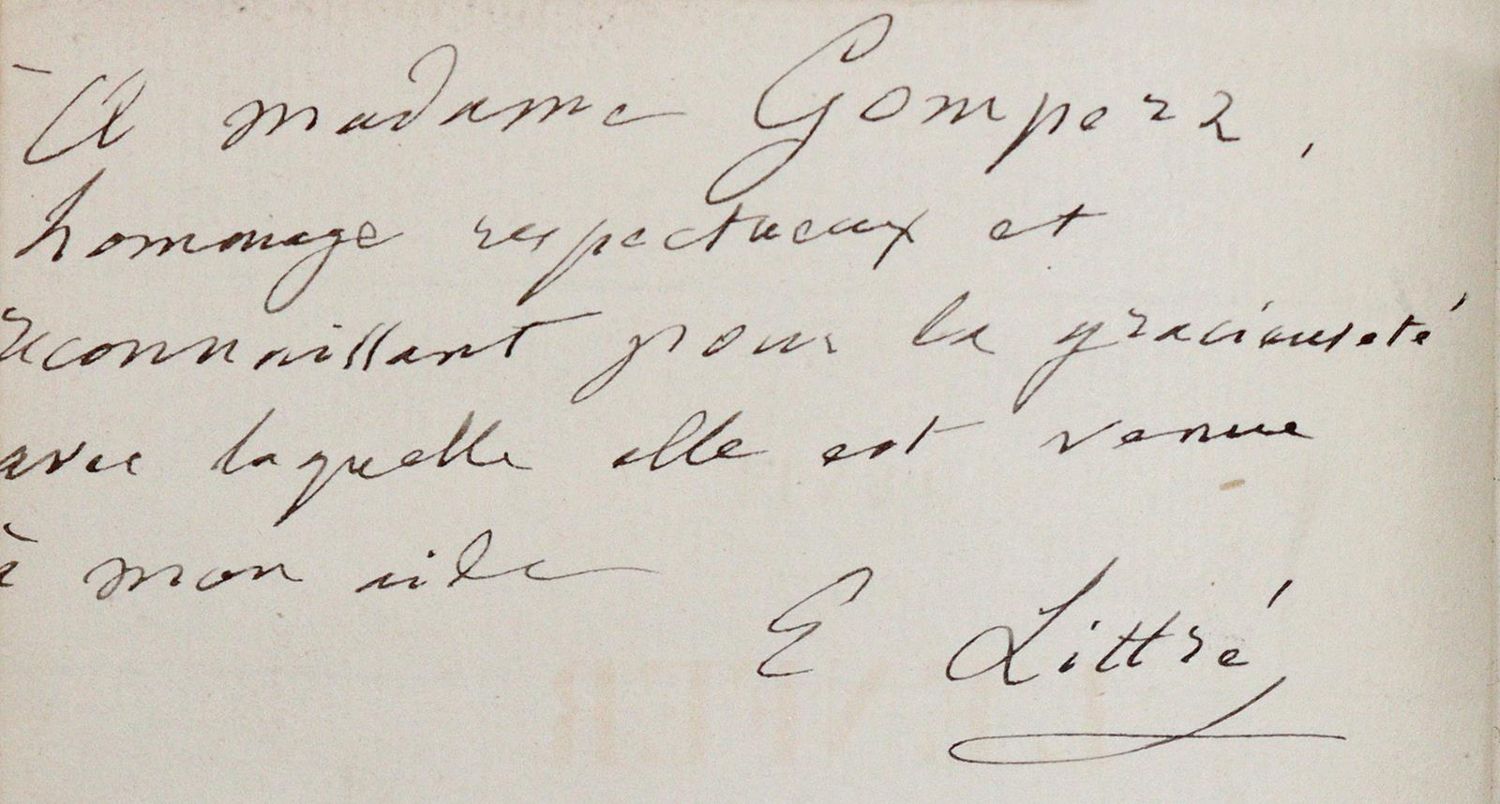 Große Abbildung Nr.2: 139-2332 Littre, Emile,: (Autographen)