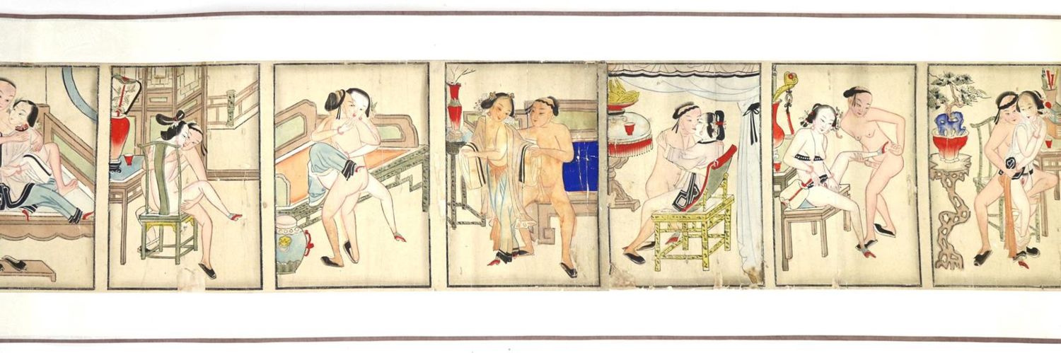 Große Abbildung Nr.12: 139-2494 Shunga Bildrolle: (Asiatika)