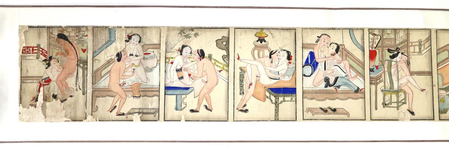 Große Abbildung Nr.13: 139-2494 Shunga Bildrolle: (Asiatika)