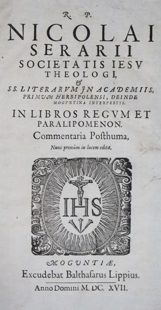 Große Abbildung Nr.1: 139-254 Serarius,N.: (Alte Drucke, Handschriften und Theologie)