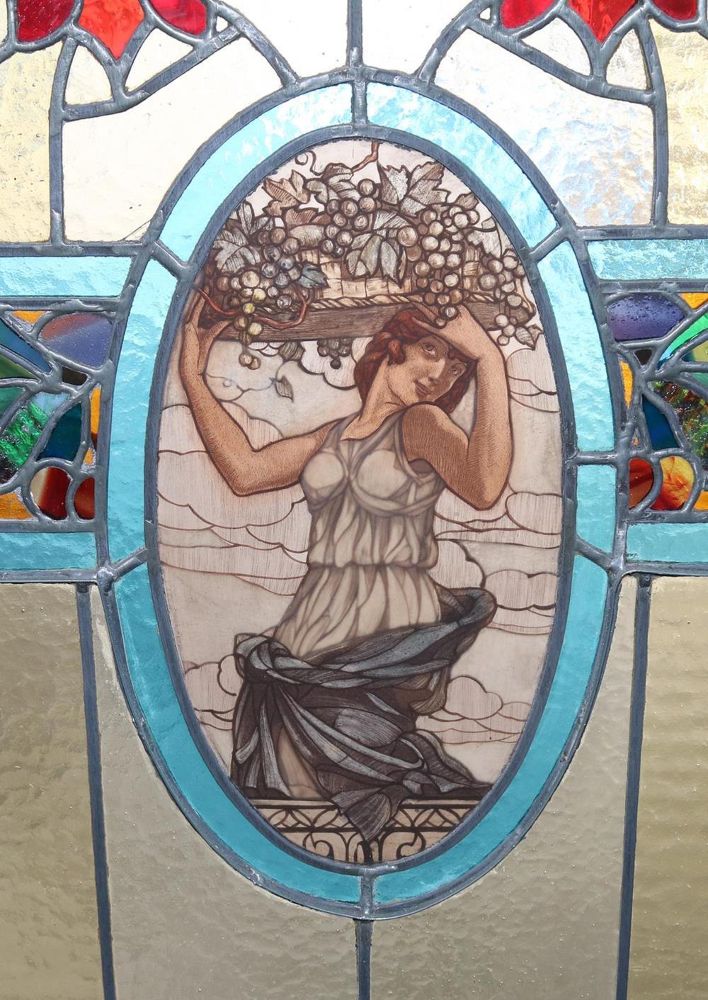 Große Abbildung Nr.4: 139-2545 Bedeutender Jugendstil Paravent.: (Möbel)