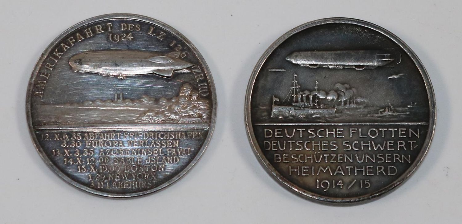 Große Abbildung Nr.2: 139-2614 Silbermedaillen.: (Münzen und Medaillen, Zeppelin)
