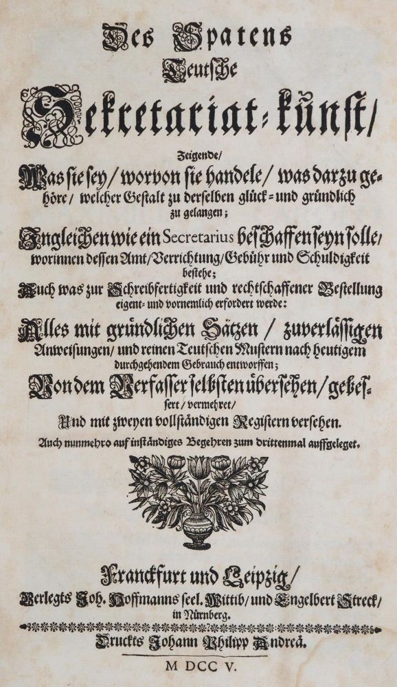 Große Abbildung Nr.1: 139-264 (Stieler,K.) Pseud.: Der Spaten.: (Alte Drucke, Handschriften und Theologie)