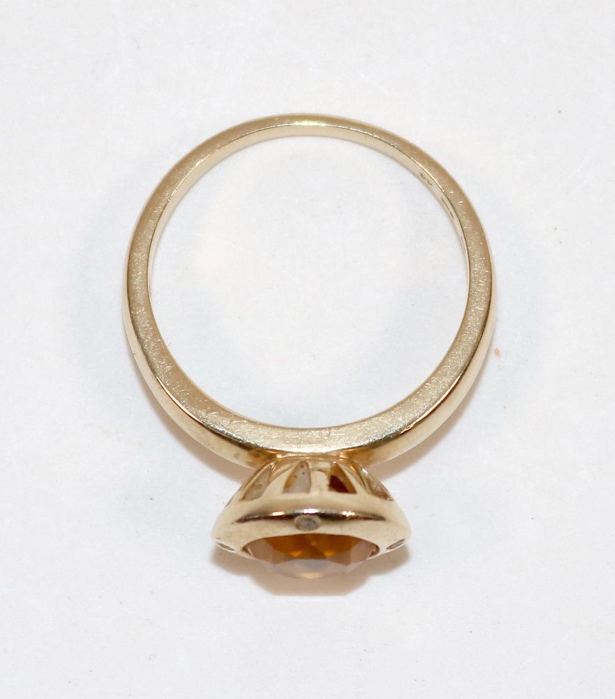 Große Abbildung Nr.2: 139-2665 Damenring Citrin Brillant.: (Schmuck, Ringe)