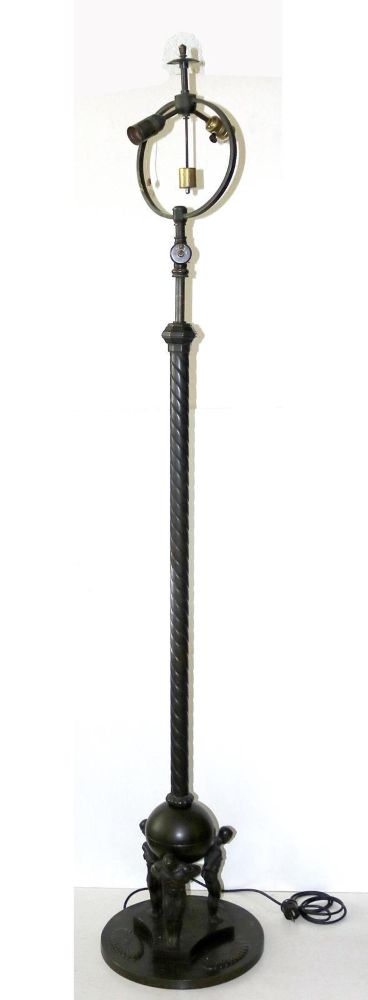 Große Abbildung Nr.1: 139-2693 Art Déco Bronze Stehlampe.: (Skulpturen - Plastiken)