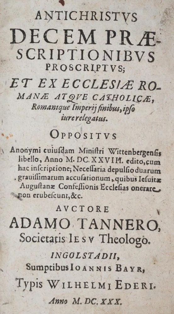 Große Abbildung Nr.1: 139-270 Tanner,A.: (Alte Drucke, Handschriften und Theologie)