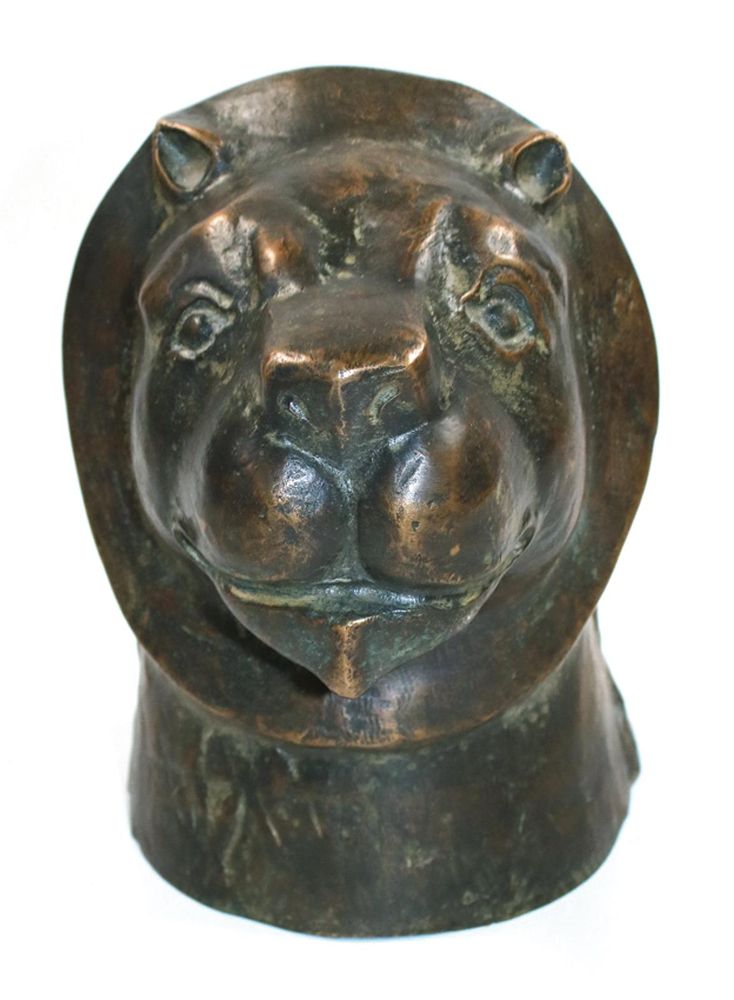 Große Abbildung Nr.1: 139-2705 Prächtiger Löwenkopf: (Skulpturen - Plastiken)