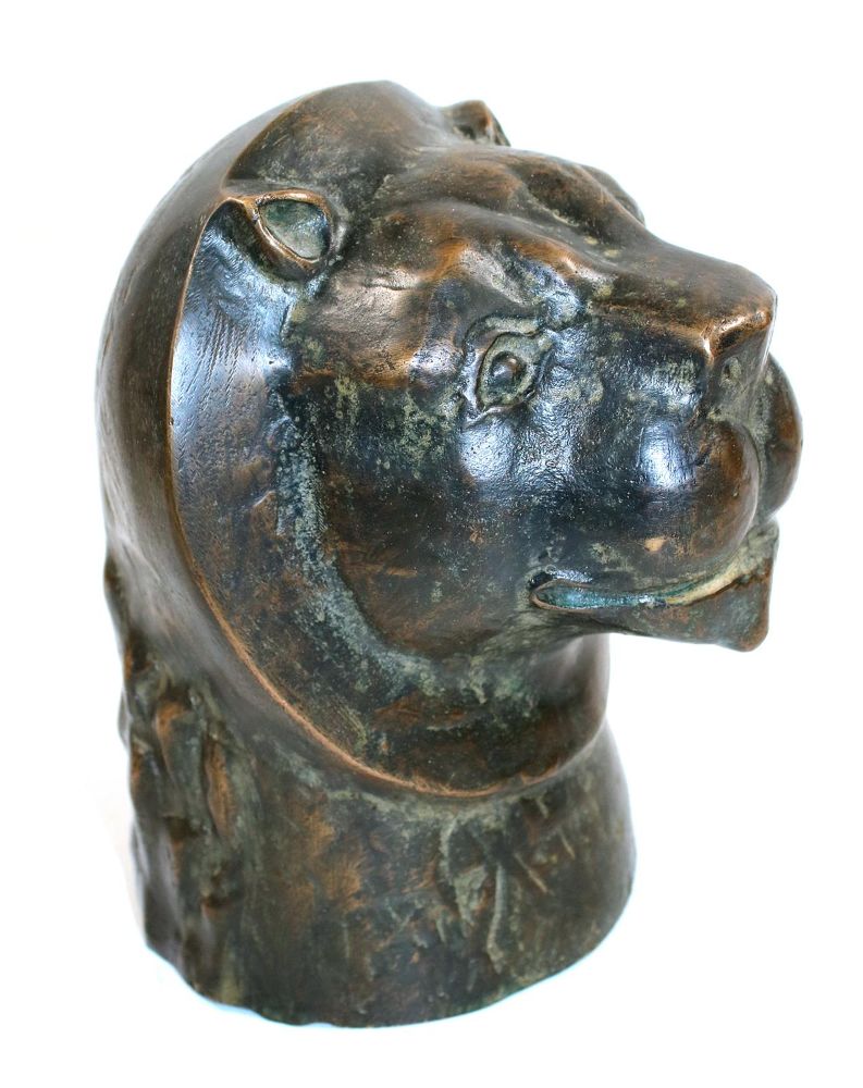 Große Abbildung Nr.3: 139-2705 Prächtiger Löwenkopf: (Skulpturen - Plastiken)