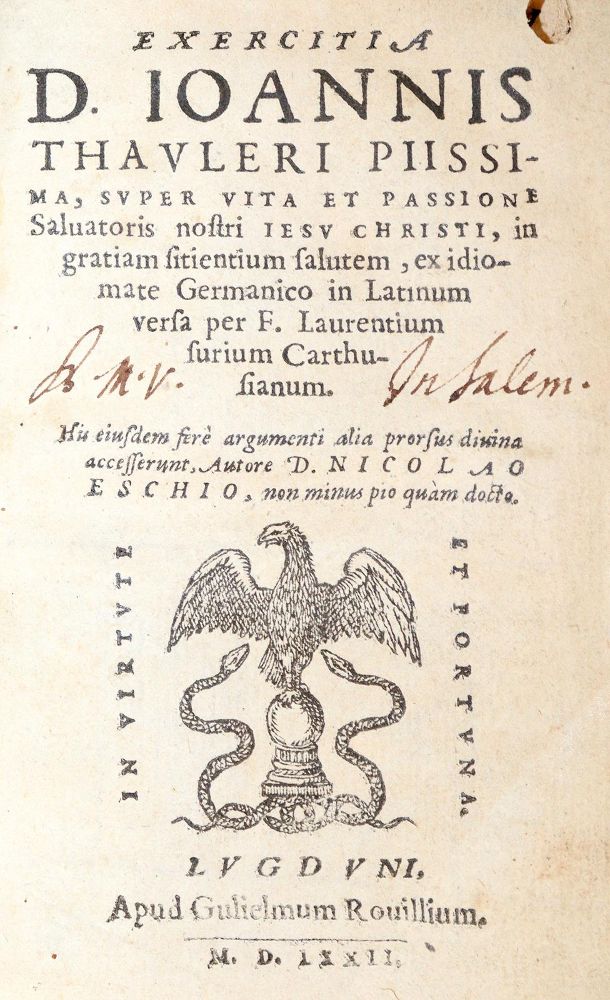 Große Abbildung Nr.1: 139-271 Tauler,J.: (Alte Drucke, Handschriften und Theologie)