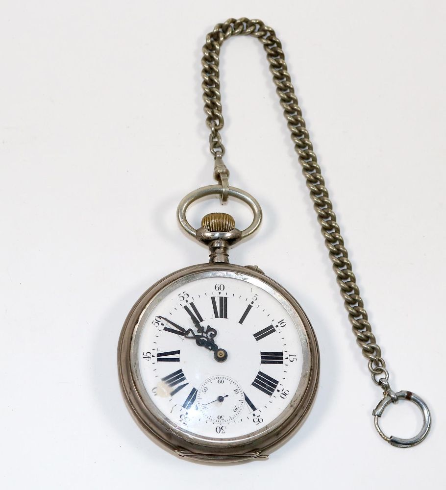 Große Abbildung Nr.1: 139-2751 Kutscheruhr in 800 Silber.: (Uhren, Taschenuhren)