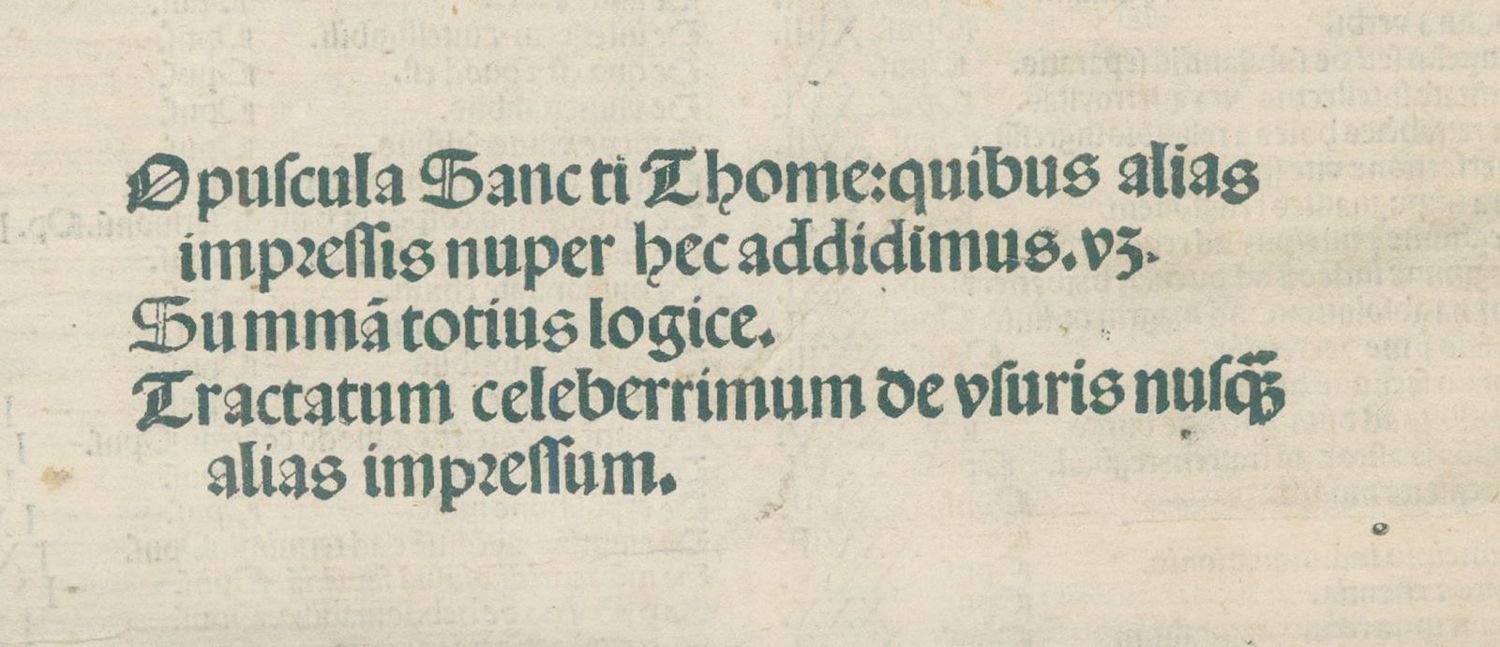 Große Abbildung Nr.1: 139-276 Thomas von Aquin.: (Alte Drucke, Handschriften und Theologie)