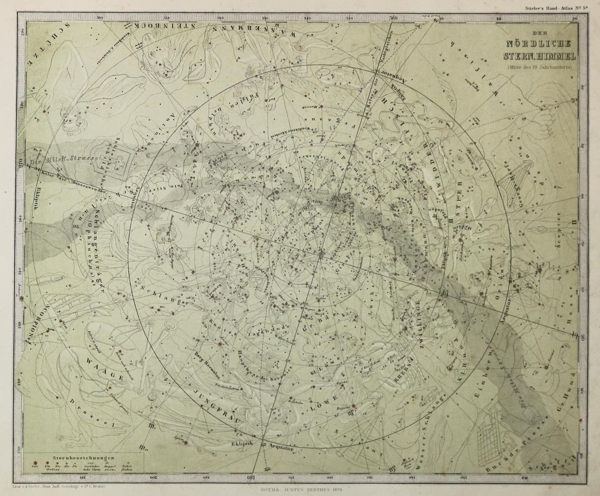 Große Abbildung Nr.1: 139-2802 Himmelskarten.: (Varia, Astronomie)