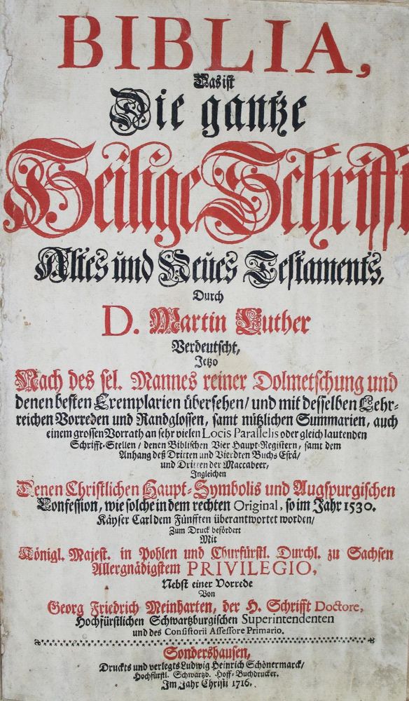 Große Abbildung Nr.1: 139-30 Biblia germanica.: (Bibeln)