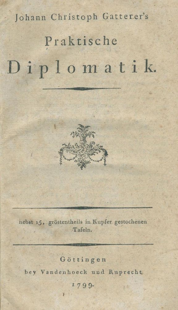 Große Abbildung Nr.1: 139-305 Gatterer,J.C.: (Politik und Staatswissenschaften)