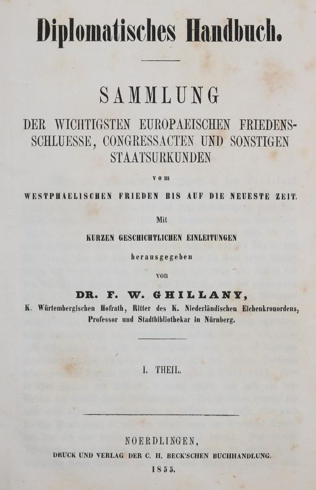Große Abbildung Nr.1: 139-306 Ghillany,F.W.: (Politik und Staatswissenschaften)