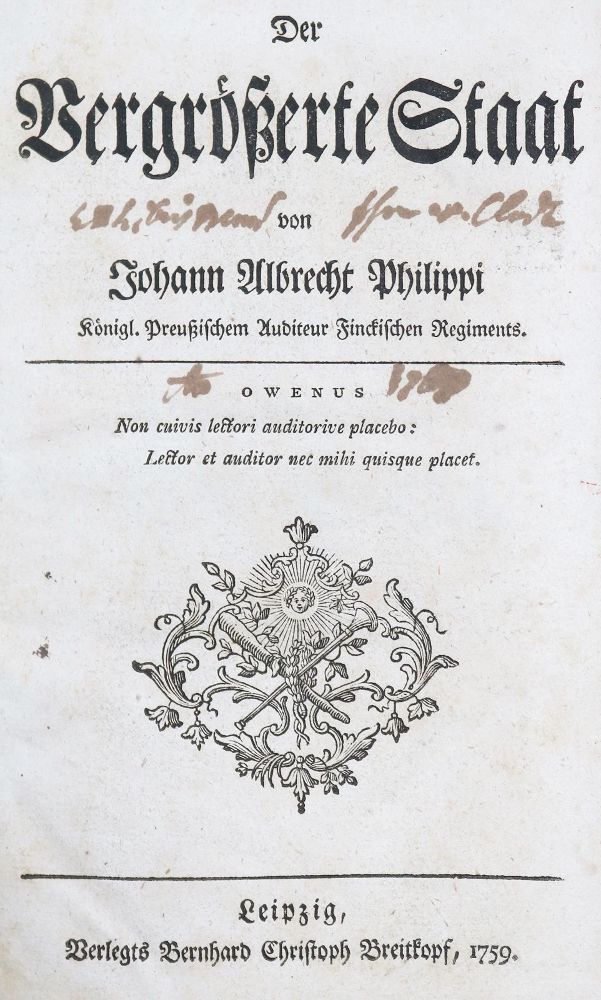 Große Abbildung Nr.1: 139-308 Philippi,J.A.: (Politik und Staatswissenschaften)