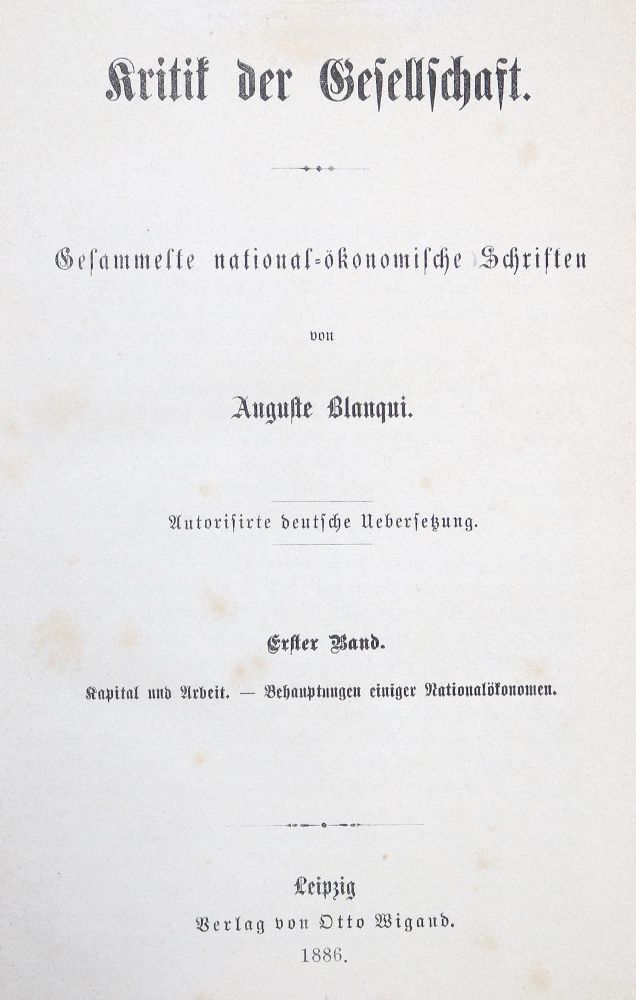 Große Abbildung Nr.1: 139-311 Blanqui,A.: (Sozialismus)