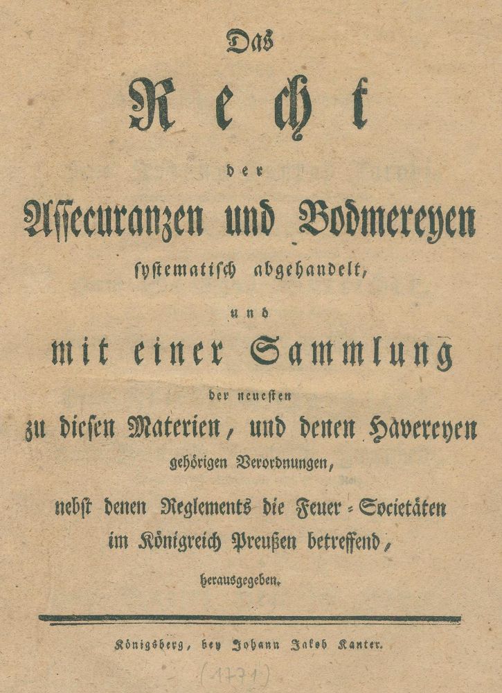 Große Abbildung Nr.1: 139-324 Das Recht: (Wirtschaft, Versichung)
